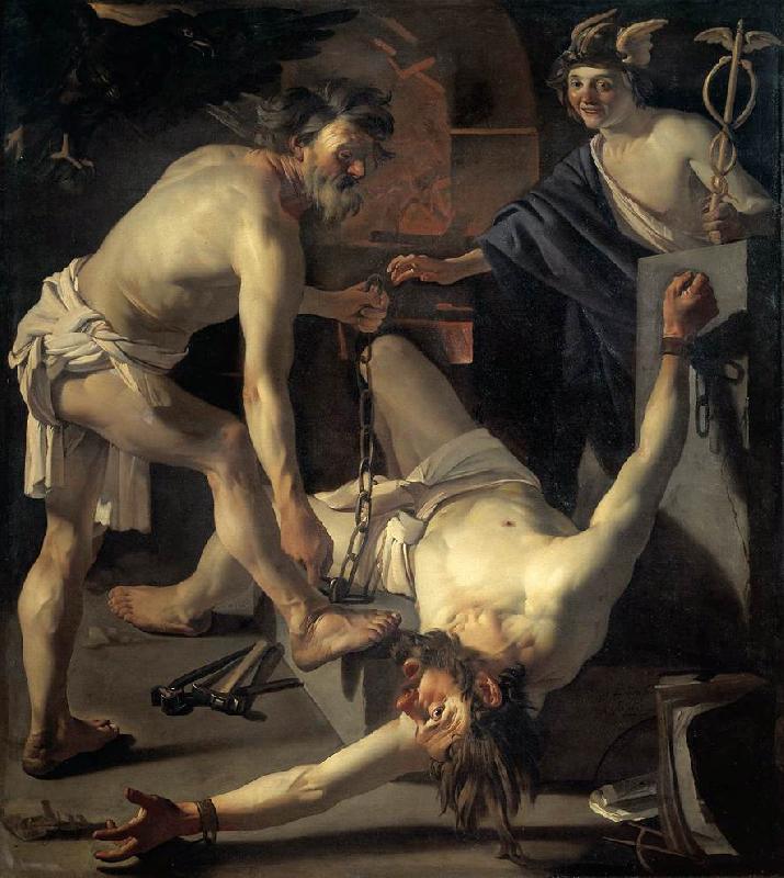 BABUREN, Dirck van Prometheus Being Chained by Vulcan Germany oil painting art